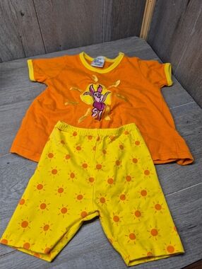 Vintage The Disney Store Piglet Outfit (Size 12/18 Months) Yellow Son Orange